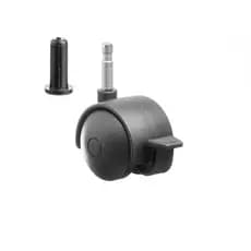 (4PÇS) RODIZIO C/ TRAVA RODA 40MM PRETO PINO 7MM BUCHA 10MM