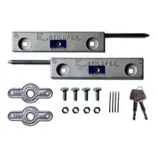 Par Trava Lateral Aluminio Azul Porta De Aço Estilofer Al01