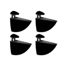 Kit 4 Suporte Tucano Pequeno Metal Zamak Preto Prateleira