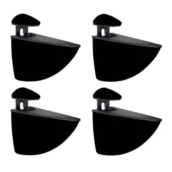 Kit 4 Suporte Tucano Medio Metal Zamak Preto P/ Prateleira