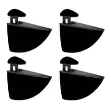 Kit 4 Suporte Tucano Medio Metal Zamak Preto P/ Prateleira