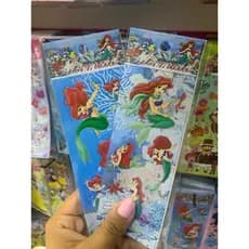 kit de cartelas de adesivos ariel - figurinha pequena sereia menina infantil