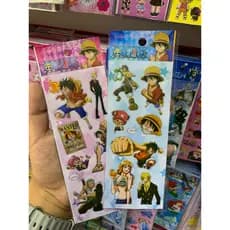kit de cartelas de adesivos one piece - figurinha anime - cartela de adesivo infantil escola