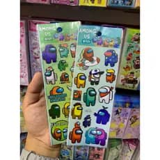 Kit de cartelas de adesivos de among us - figurinha - sticker - lembrancinha infantil escola