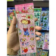 kit de cartelas de adesivos da moranguinho - figurinha - lembrancinha cartela de adesivo infantil escola menina