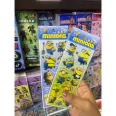 kit de cartelas de adesivo minions - sticker - stiker - adesivos mimions- figurinha infantil escola