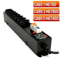 Filtro de Linha 20A 8 Tomadas 1mt / 3mt / 5mt Cobertura Eletrostática Premium [ASIMOVE PREMIUM]