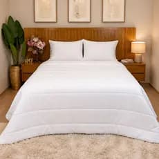 Edredom Casal Queen 2,40 x 2,20 Avulso 400 Fios Hotel - Micro Percal - Cama Aconchego Decoração Quarto