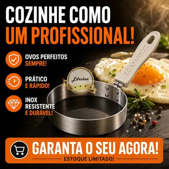 Modelador Ovo Frito Inox Forma Redonda 11cm Aro Para Ovo Hambúrguer Panqueca Cozinha Gourmet