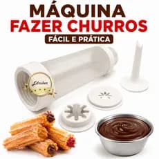 Máquina Fazer Churros Recheados Fácil Kit Completo Mini Churros Churreira Manual Gourmet