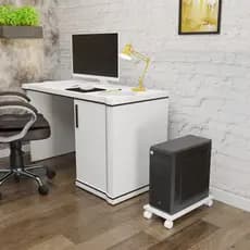 Suporte Cpu Prancha Base Com Rodinhas 40x20 Escritório