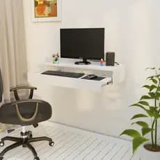Suporte Suspenso de Parede  P/ Monitor Com Gaveta P/teclado E Mouse