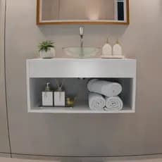 Gabinete De banheiro Com Cuba 60cm Branco