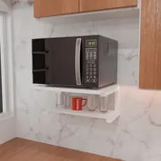 Prateleira Para Impressora Microondas Estilo Industrial 50x40 cm