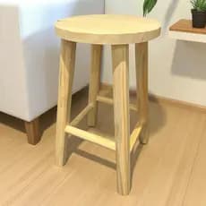 Banqueta tamborete casa bar 40cm madeira reflorestamento média