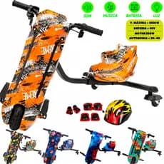Triciclo Elétrico Drift 350W Bluetooth 8 Polegadas Led 3 Velocidades Musica Bluetooth Led
