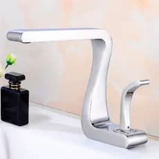 Torneira Baixa De Mesa Bancada Pia Torneira Lavabo Misturador Monocomando Água Quente Fria