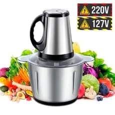 Processador de Alimentos Legumes 1800W Carne Moedor Elétrico 3 Litros 110V e 220V