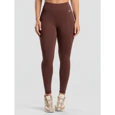 Legging Poliamida Cintura Alta Marrom Massam Fitness