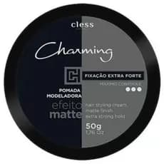 Cera Finalizadora Pomada Modeladora Cabelo Charming Cless Fixação Extra Forte Efeito Matte Seco Men 50g