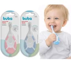 Escova De Dente Bebê Buba Higiene Bucal Infantil Primeiros Dentinhos Azul Rosa