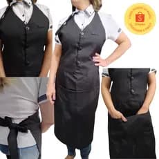 Avental henrry tipo colete luxo,garçon,garçonete,gourmet,farda,colete,jaleco,uniforme,cozinha,chef
