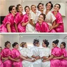 kit noiva/debutante,7 Robe BORDADO ,roupão em cetim LUXO ,noiva ,casamento,madrinha,camisola,hobby,pijama,seda,kimono