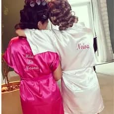 10 Robe noiva/debutante BORDADO ,roupão em cetim LUXO ,noiva ,casamento,madrinha,camisola,hobby,pijama,seda,kimono