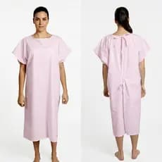 2 Camisola Oxford Hospitalar Mangas Japonesa Aberta Nas Costas Tamanho unico feminino masculino clinica paciente idoso
