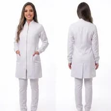 2 Jaleco feminino  OXFORD PREMIUM luxo,medico,enfermagem,laboratorio,farmacia,biologia,nutrição,hospital