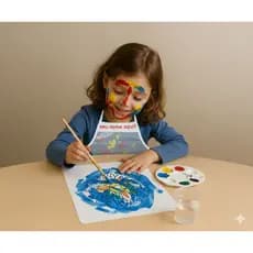 Avental Infantil Impermeavel bordado Escolar com nome do seu filho Volta as aulas Pintura Tinta Proteção Reforçado Cores