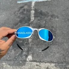 Óculos De Sol X Prata Azul Proteção Uv