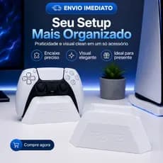 Suporte Controle PS5 | Base Organizador para Manete DualSense Gamer Premium Decor Setup