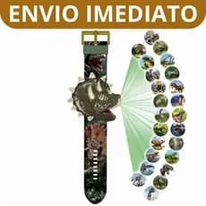 Relógio Infantil Dinossauro com Projetor de Imagens e Luzes