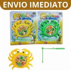 Brinquedo Pega Peixe Infantil Pescaria com Vara Pesca Peixinho a Corda Montessori Educativo Bebê