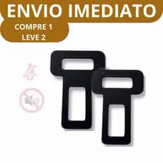 KIT 2 Fivela Lingueta Clip Cinto de Segurança Anti Alarme Sonoro Universal Carro