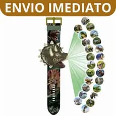 Relógio Infantil Dinossauro com Projetor de Imagens Fotos Brinquedo para Crianças