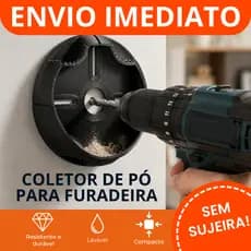 Coletor de Pó Furadeira Limpeza Obra Capa Coletora Lavável Furar Parede Menos Sujeira Ferramenta