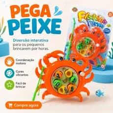 Brinquedo Pescaria Infantil Siri a Corda | Coordenação Motora e Diversão