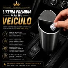 Lixeira para Carro Porta-Copos com Tampa Organizadora Veicular