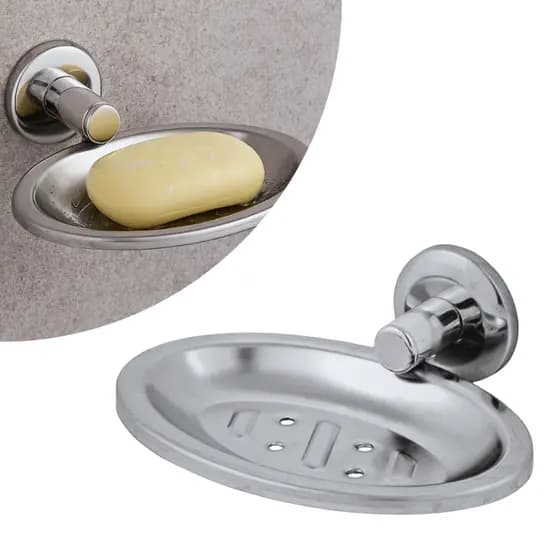 Saboneteira Porta Sabonete Parede Aço Inox Cromado Veneza