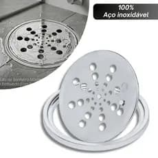 Ralo Redondo Aço Inox 10x10 e 15x15 com Grelha Inox Abre/Fecha