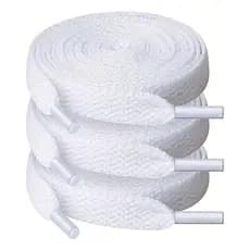 Cadarço Largo Elastico Grosso Branco Tenis Air Preto Algodão