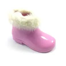 Bota galocha infantil para menina com pelucia