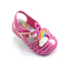 Sandalia Infantil Bebe Menina Charmosinha chic nuvem arco iris
