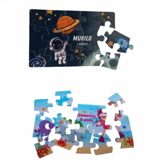 Quebra Cabeça Personalizado Kit 50 Unidades