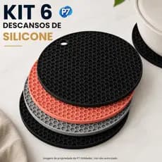 Descanso de Panela de Silicone para Mesa Porta Panela Quente Suporte Antiaderente para Cozinha