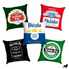 Kit 20 Almofadas Mini Dia Dos Pais Presente Cesta De Café Da Manhã - Atacado Revenda