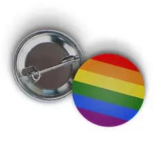 Botton Boton Broche Lgbtqia Lgbt Trans Gay Arco Iris 3,5 Cm