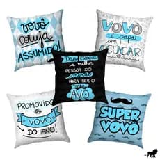 Presente Para Avô - Almofadas Personalizadas 20x20 cm - Atacado Revenda Cesta De Café Da Manhã